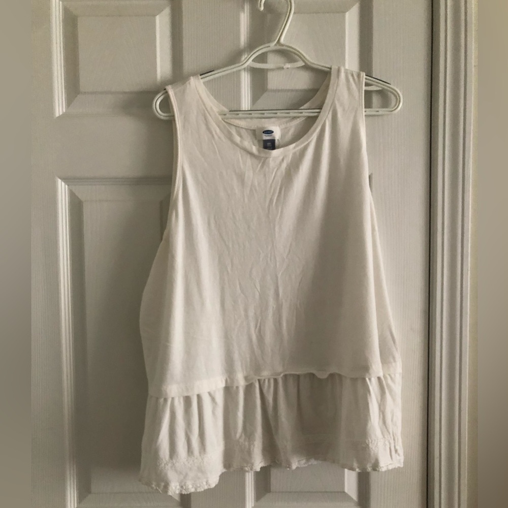 Old Navy white peplum top